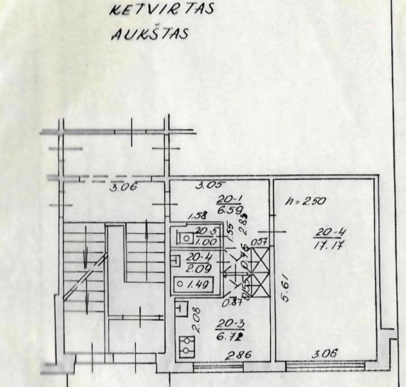 1k.b.NAIKUPĖS G. 5/4 a. 33,60 KV.M  63000€