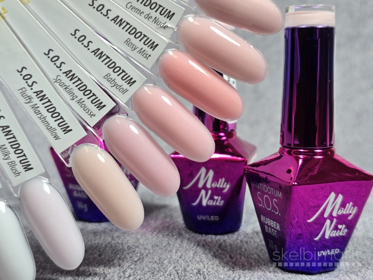 Kaučiukinė spalvota bazė nagams Molly Antidotum