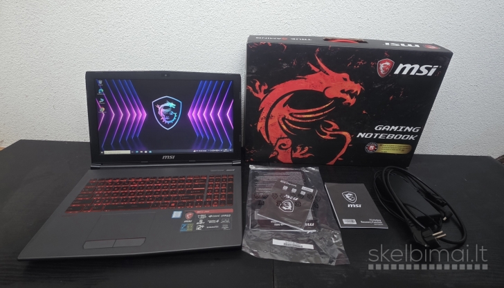 Kompiuteris Msi Gv62 7rd i7/16gb RAM/ 512gb SSD