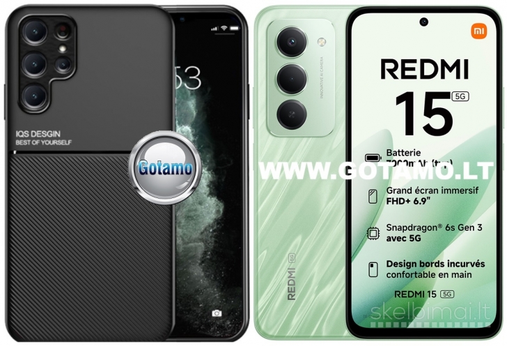 640 Magnetic Hold dėklas nugarėlė Xiaomi Redmi 15 telefonui