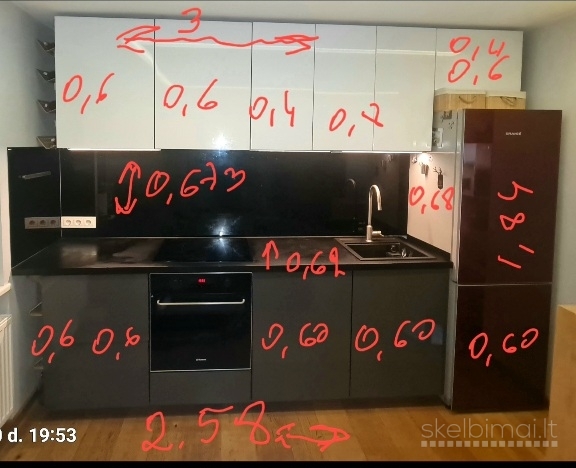 Virtuvės baldai su buitinė technika