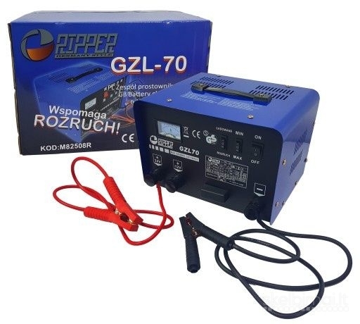 Akumuliatoriu Pakrovėjas - paleidėjas uzvedejas (startas) GZL - 250 A