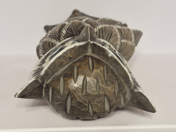 Didelė rankų darbo medinė pelėda ~ 31cm.