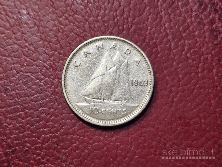 Kanada 10 centų, 1953 KM# 51 AG 0.800