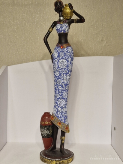 Afrikinio stiliaus dekoratyvinė skulptūra ~ 57cm.