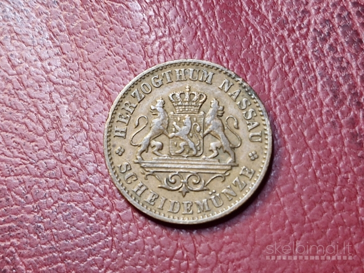 Nasau 1 kreiceris, 1862 KM# 74