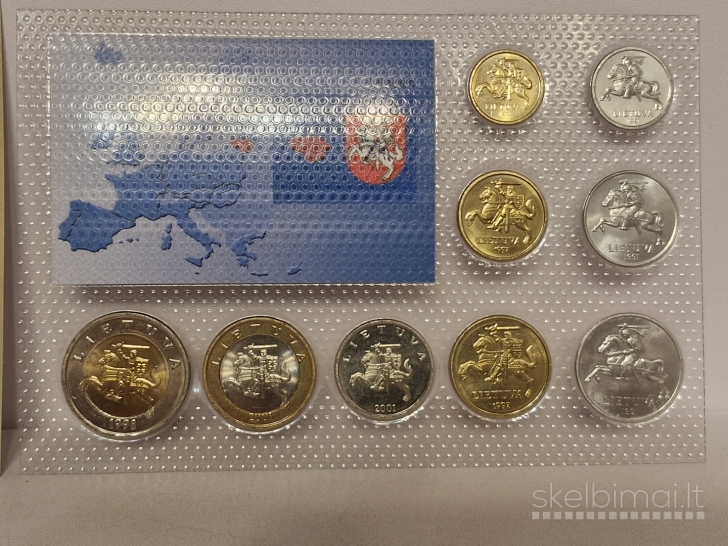 Litų ir centų rinkinys 1991-2001m. Lietuva