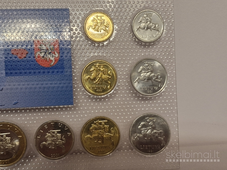 Litų ir centų rinkinys 1991-2001m. Lietuva