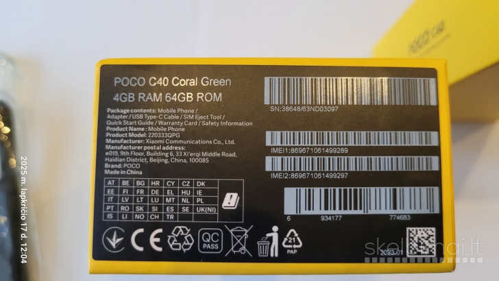 Xiaomi Note 9Pro, Poco C40