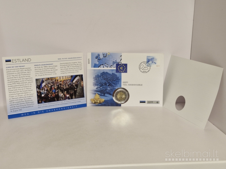 Estija 2 eurai, 2017 UC# 102 Numizmatiniame voke