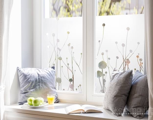 Dekoratyvinės šerkšno plėvelės klijavimas 