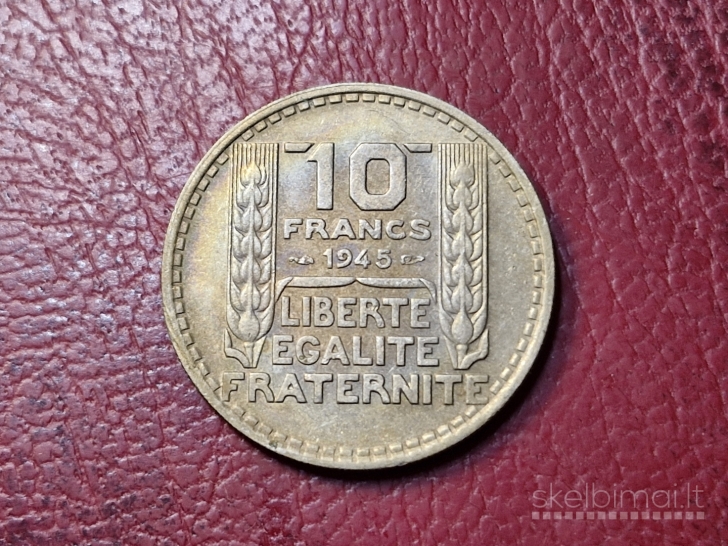 Prancūzija 10 frankų, 1945 KM# 908