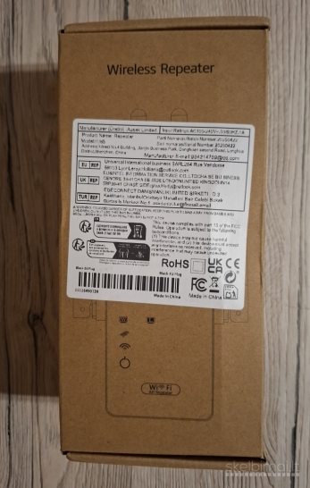 Interneto plėstuvas(kartotuvas) su instrukcija anglų k.