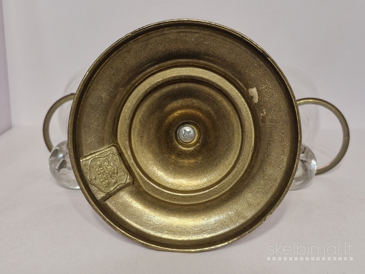 Vokiška Glide Handwerk dvivietė žvakidė su stikliniais gaubteliais