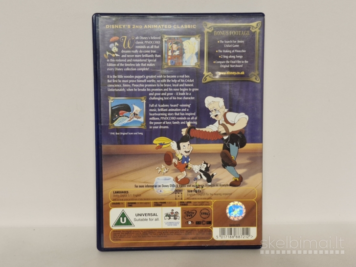 DVD Animacinis filmas Disney Pinocchio Special Edition