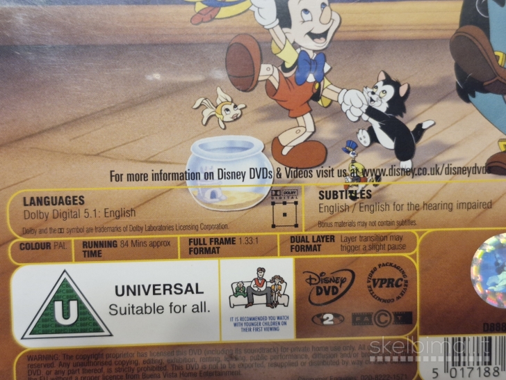 DVD Animacinis filmas Disney Pinocchio Special Edition