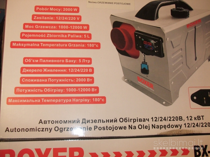 Akcija! Nauji Šildytuvai ant Dujų Baliono ir Webasto 10/12 KW