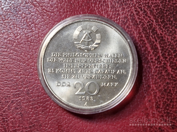 Vokietija - VDR 20 markių, 1983 KM# 95 Karlo Marks