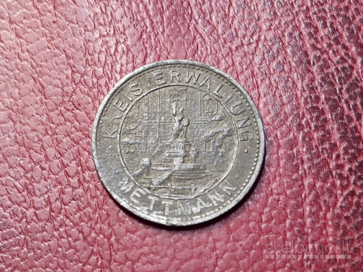 10 Pfennig 1917 Mettmann Notgeld Vokietija Cinkas