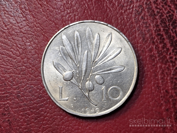 Italija 10 lirų, 1949 KM# 90
