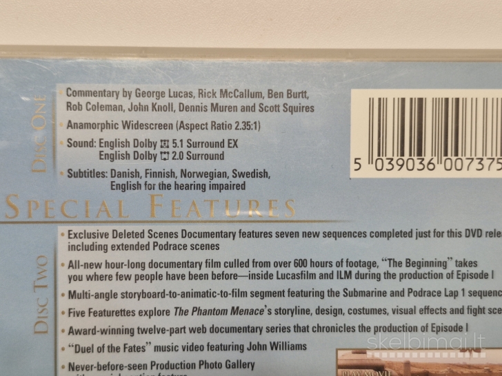 DVD filmas Star Wars The Phantom Menace I