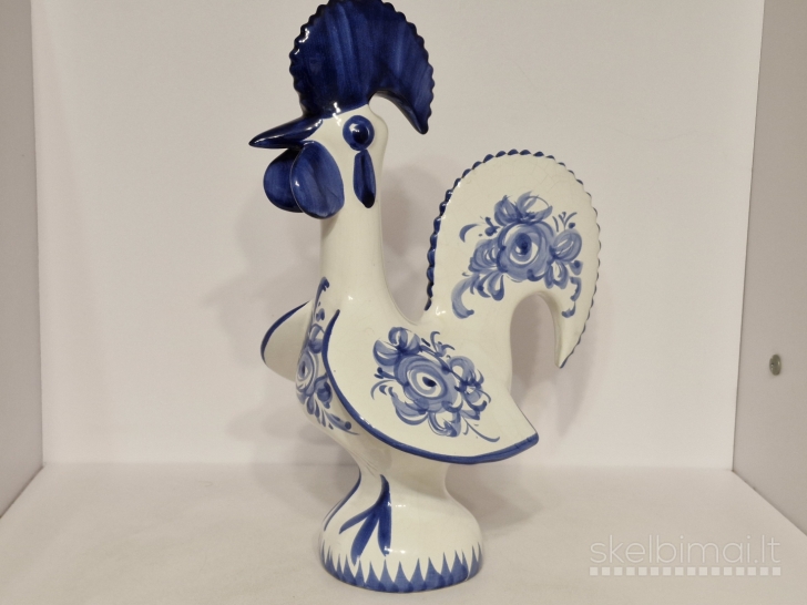 Gzhel stiliaus keramikinis gaidys ~ 29cm. - rankų tapyba