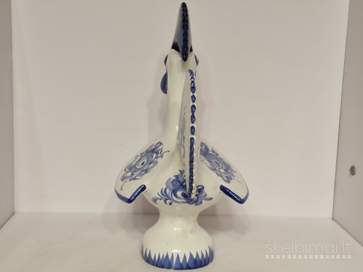 Gzhel stiliaus keramikinis gaidys ~ 29cm. - rankų tapyba