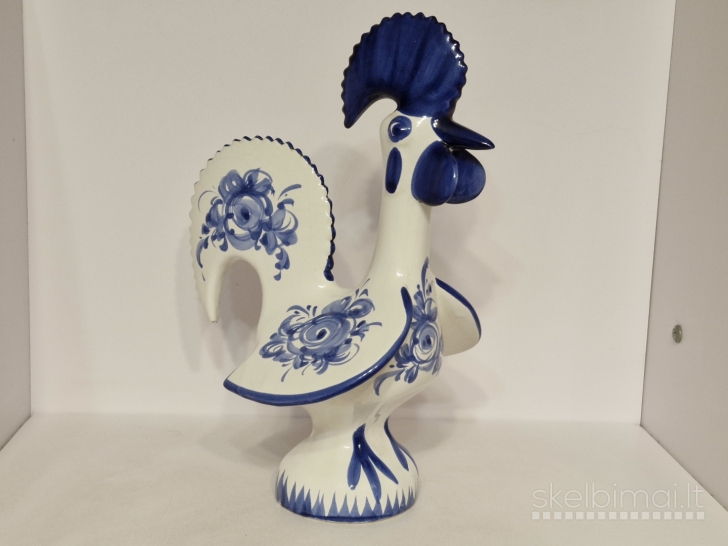 Gzhel stiliaus keramikinis gaidys ~ 29cm. - rankų tapyba