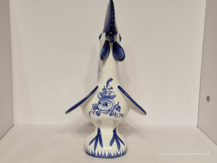 Gzhel stiliaus keramikinis gaidys ~ 29cm. - rankų tapyba