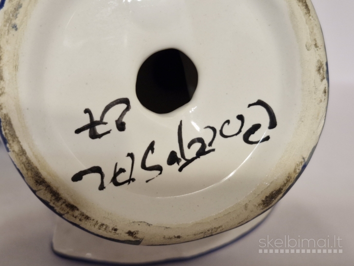 Gzhel stiliaus keramikinis gaidys ~ 29cm. - rankų tapyba