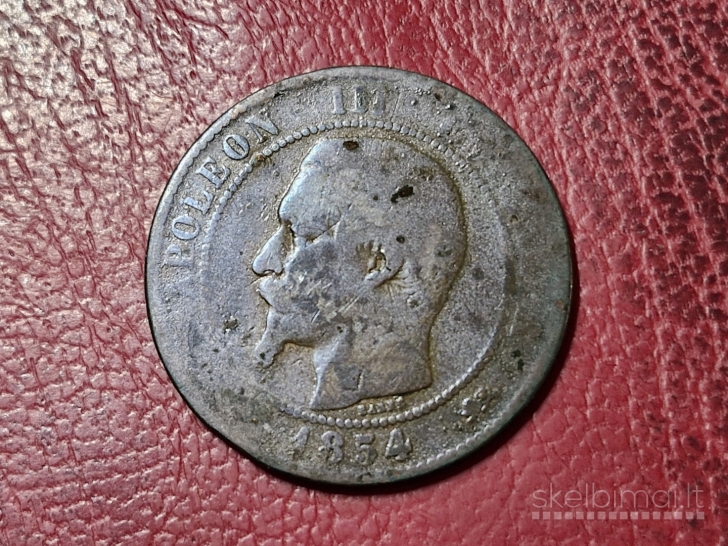 Prancūzija 10 santimų, 1854D KM# 771