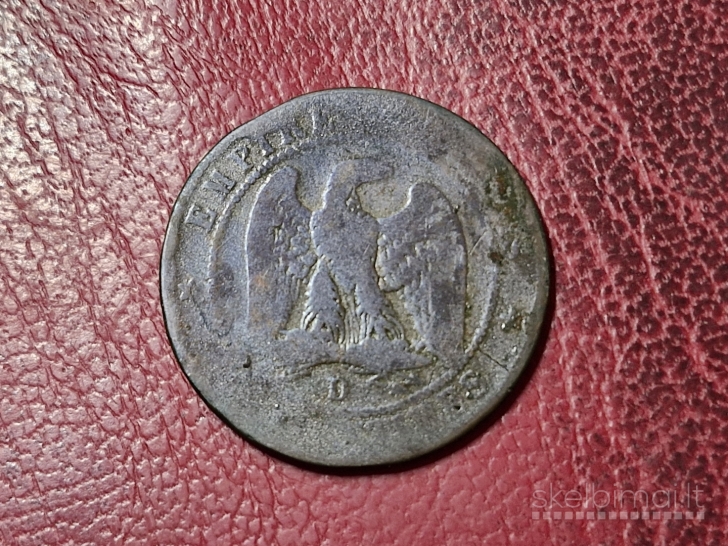 Prancūzija 10 santimų, 1854D KM# 771