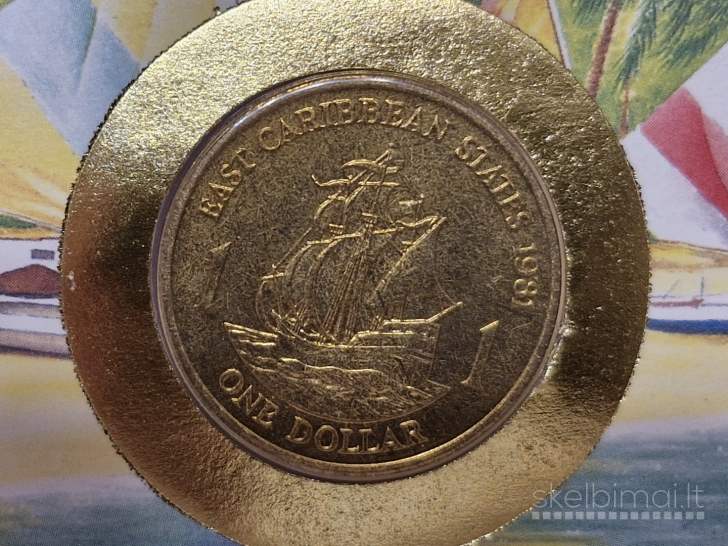 Rytų Karibų valstybės 1 doleris, 1981 KM# 15 num.v