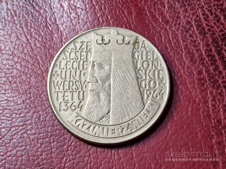 Lenkija 10 zlotų, 1964 Y# 52 Jogailos universiteto
