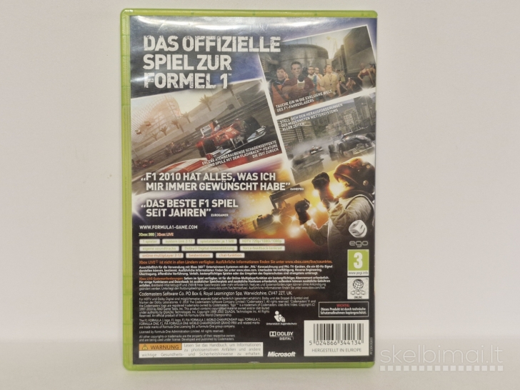 Žaidimas F1 2010 PAL Xbox 360