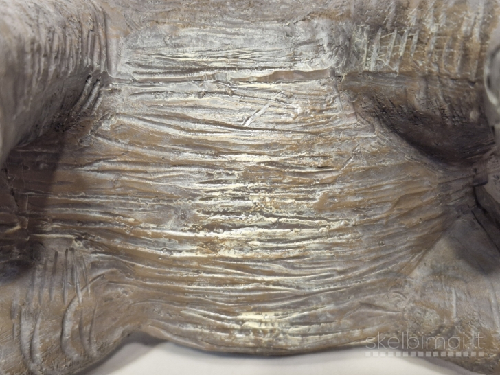 Didelė dekoratyvinė dramblio skulptūra ~ 35cm. (resin, medžio imitacija)