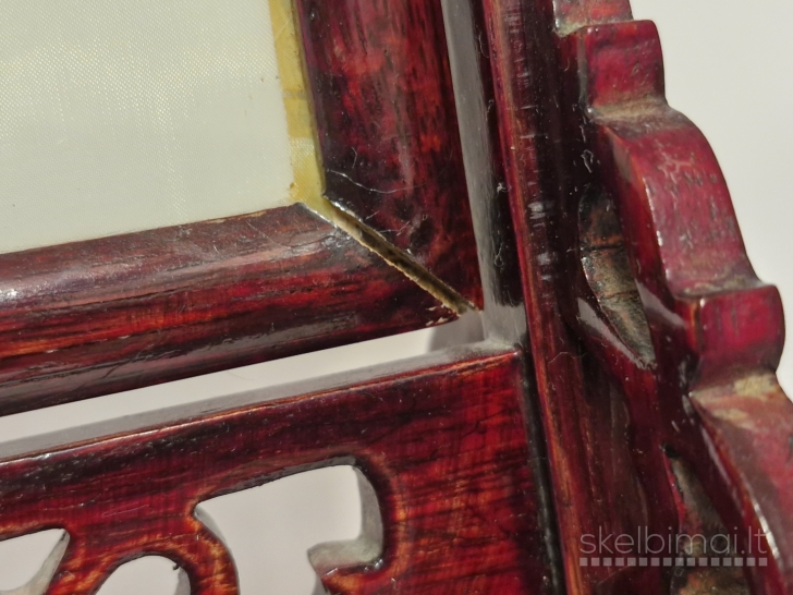 Kiniškas dekoratyvinis stalo ekranas su paukščių motyvu ~ 35cm.