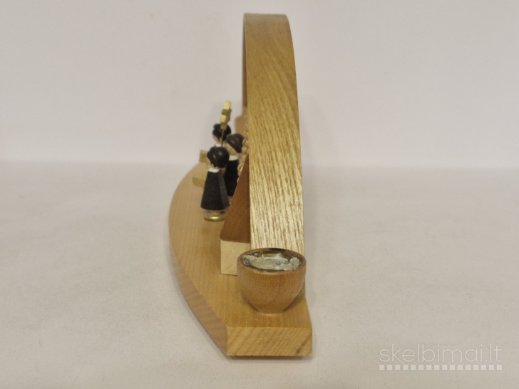 Vokiška rankų darbo kalėdinė medinė žvakidė ~ Erzgebirge