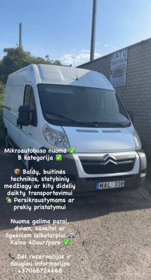 Automobilių, Mikroautobuso nuoma