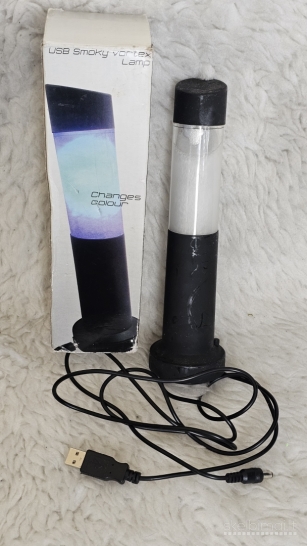 Nauja USB dūminio sūkurio lempa, stalo dekoracija