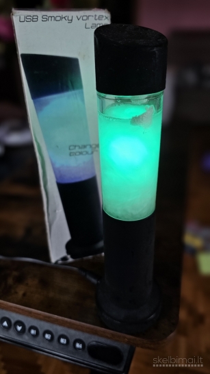 Nauja USB dūminio sūkurio lempa, stalo dekoracija