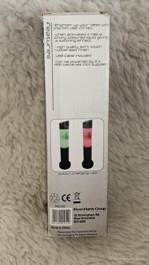 Nauja USB dūminio sūkurio lempa, stalo dekoracija