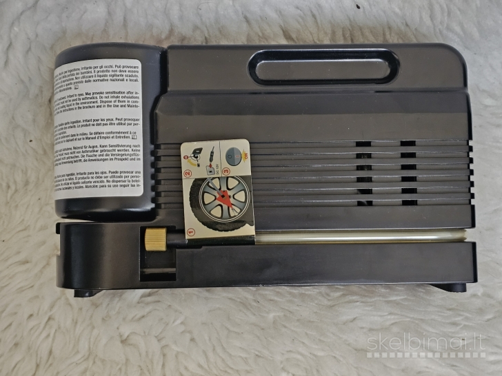 Naujas "Fix & Go" padangų remonto komplektas (oro kompresorius + sandariklis)