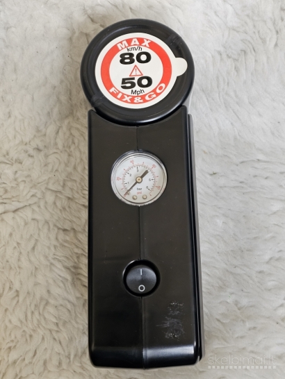 Naujas "Fix & Go" padangų remonto komplektas (oro kompresorius + sandariklis)