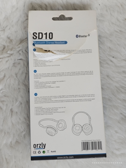Orzly SD10 įkraunamos bluetooth ausines su mikrofonu