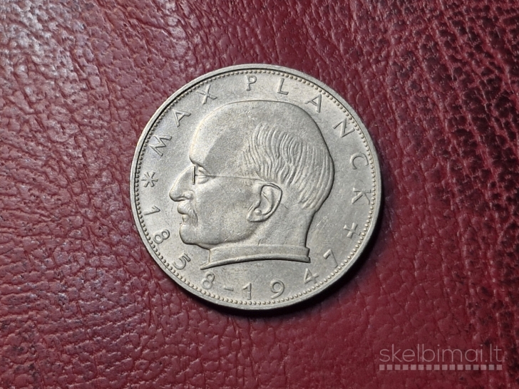 Vokietija 2 markės, 1967F KM# 116 Maksas Plankas