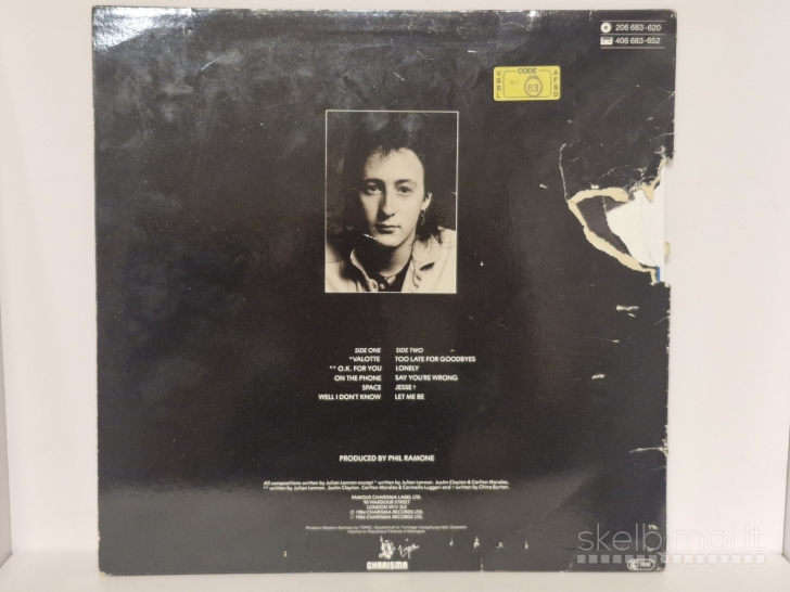 LP plokštelė Julian Lennon – Valotte
