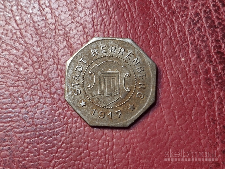 50 Pfennig 1917 Herrenberg Notgeld Vokietija Fe