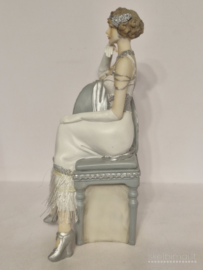 Art Deco stiliaus dekoratyvine dama ~ 25cm.