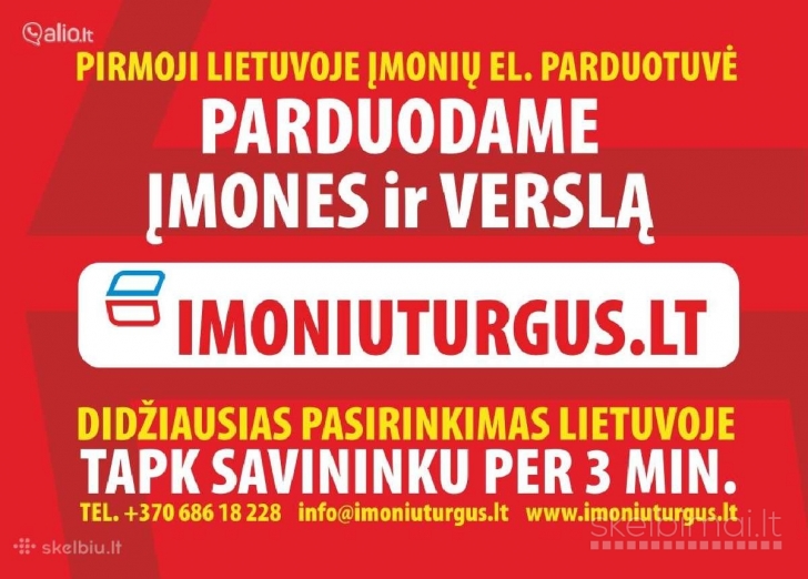 Įmonių pardavimas Lietuvoje Turime UAB - virš 70 vnt. / MB - virš 120 vnt. 